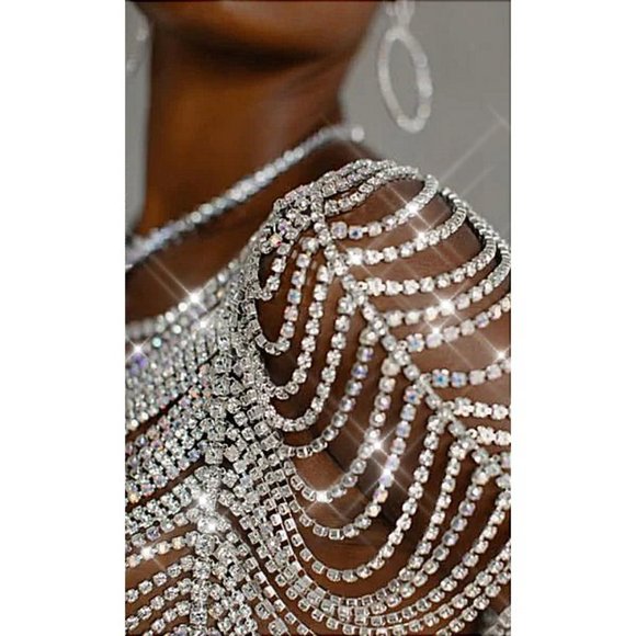 NEW Sparkling Bling Swarovski Crystal Flapper Top & Skirt - Picture 8 of 11